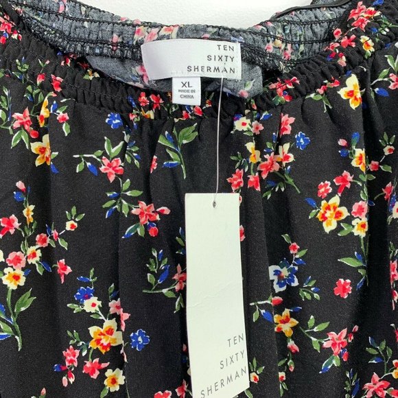 Ten Sixty Sherman Crop Top XL Smocked Off Shoulder - Picture 7 of 8